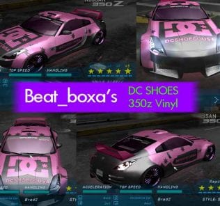 Nissan DC Shoes 350z Vinyl Mod for NFS Underground